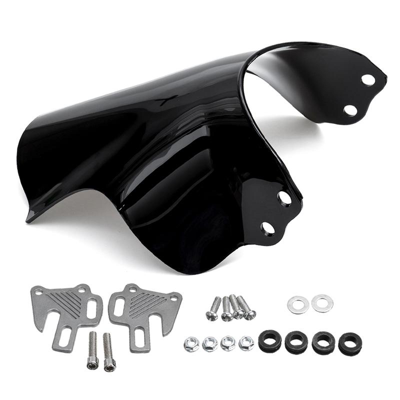 

Универсальное ветровое стекло для мотоцикла из материала ABS с кронштейнами 30x35 см для Honda Yamaha Kawasaki Suzuki чёрный