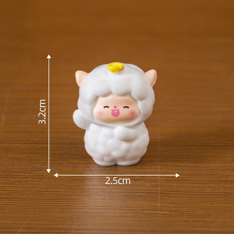 1Pc Miniature Fairy Garden Accessories Cute Sheep Lamb Ornament Figurines Home Garden Dollhouse Terrarium Decor
