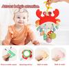 Plush Pull String Sensory Toys with Rattle Montessori Toys for Babies Toddlers Mobiles for Cribs Birthday Gifts Travel Toys