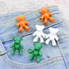 2Pcs Adjustable Jean Button Pins, Bear Shaped Waist Tightener Instant Jean Buttons for Jeans Pants, No Sewing Required