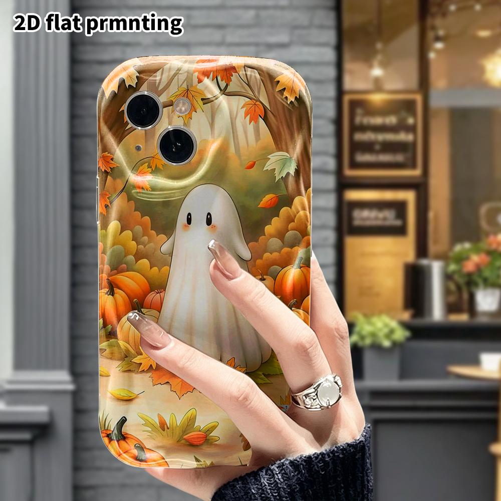 Phone Case: 2D Flat, Suitable for iPhone 18, 17, 16, 15, 14, 13, 12 Pro Protective Case, Phone Decoration, Autumn Forest, Halloween and Christmas Gift