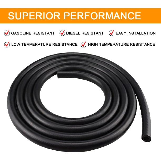 Fuel Line NBR Fuel Line Hose Rubber Push On Fuel Hose For Small Engines (5/16 ID, 20 Feet)