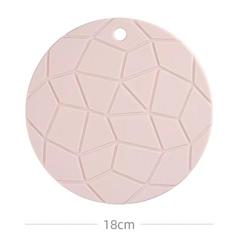 1PCS Food Grade Round Square Heat-Resistant Heat-Resistant Heat-Resistant Anti Slip Silicone Mat Pot Mat Bowl Dining Table Mat 18x18 cm
