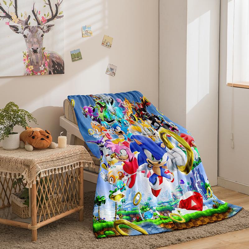 Cartoon Sonic Series Double-Sided Flannel 3D Digital Printing Blanket Blanket