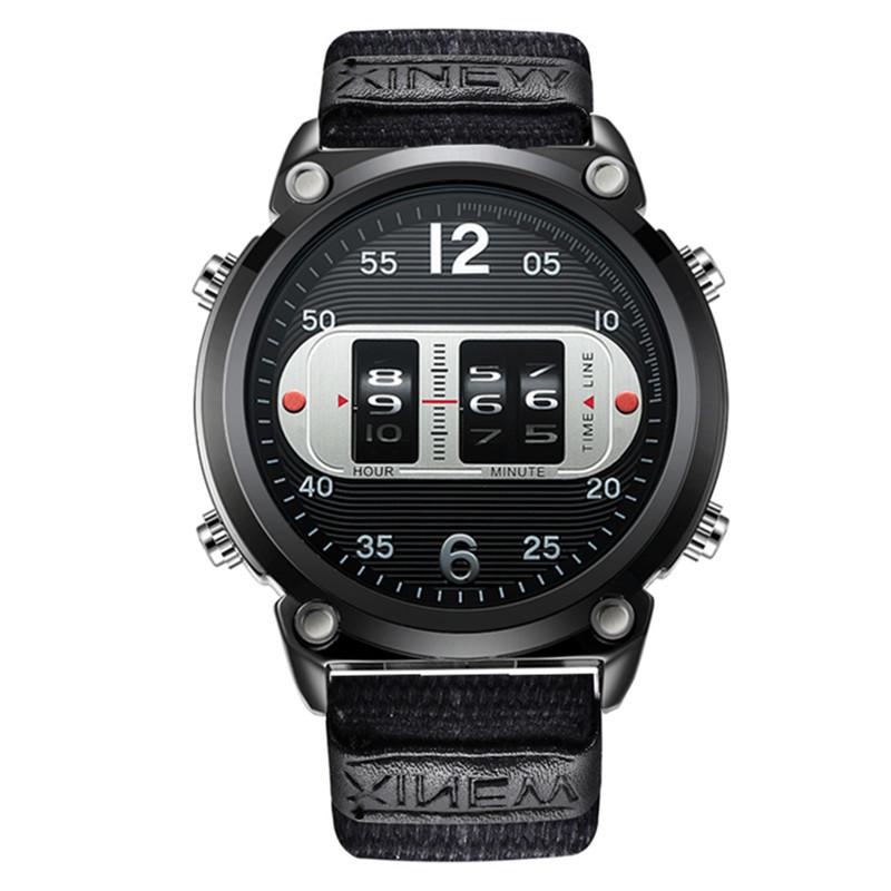 Men's Fashion Nylon Strap Creative Roller Design Watch
