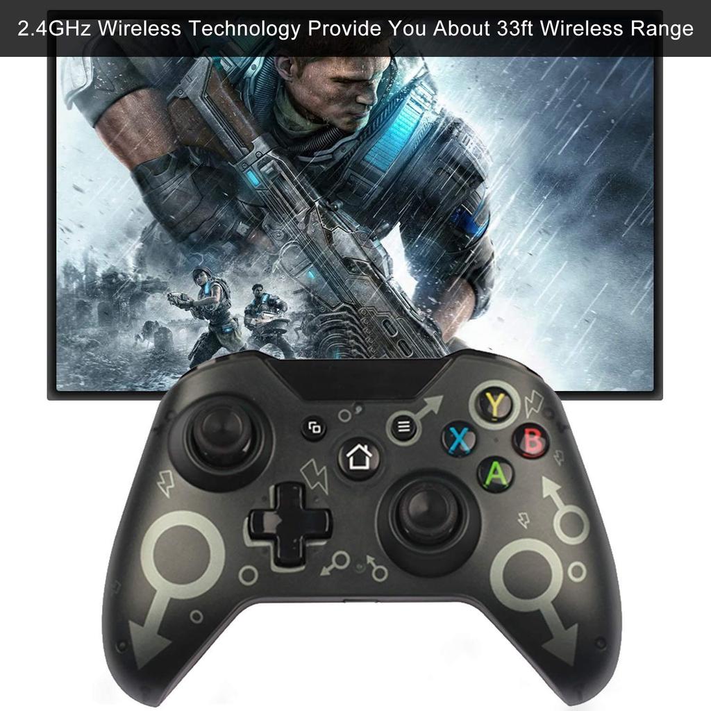 Wireless Controller for Xbox One / Xbox One S / Xbox One X / Xbox Series X / PS3 / PC, 2.4GHZ Wireless Game Controller with Dual Vibration
