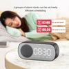 USB Plug-in Mirror Digital Alarm Clock Timer Support TF FM Radio Wireless Speaker Subwoofer Desktop Music Player