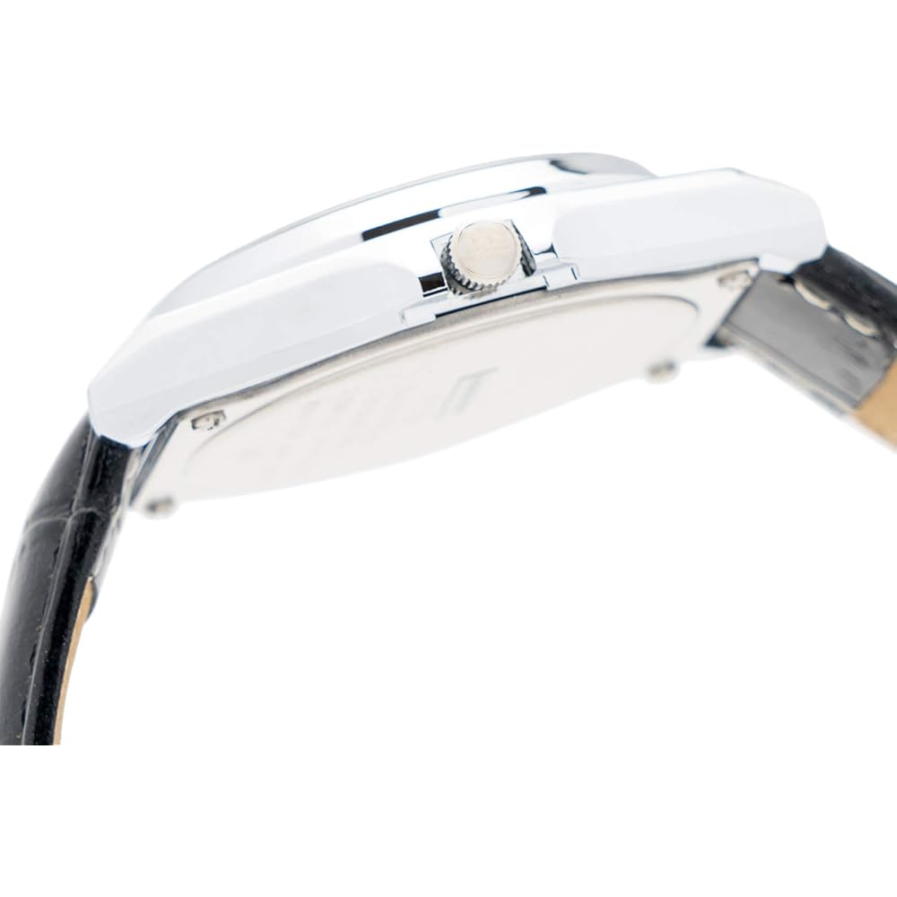 Citizen Q&Q Analog Solar Waterproof Date Watch Leather Strap White Dial H060-304 Men's Black