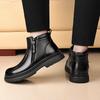 Men's Zipper Warm Ankle Boot For Autumn And Winter New Casual Thick-Soled Anti -Slip Work Boot Fashionable Outdoor Walking Boots