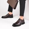Fashion Genuine Leather Men Dress Shoes Brogue Italian Style Lace-up Mens Casual Shoes Fashion Crocodile Pattern Designer Men Shoes