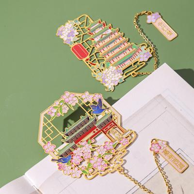 Huizhou Cultural Metal Architectural Bookmark Souvenir: Customizable Student Gift