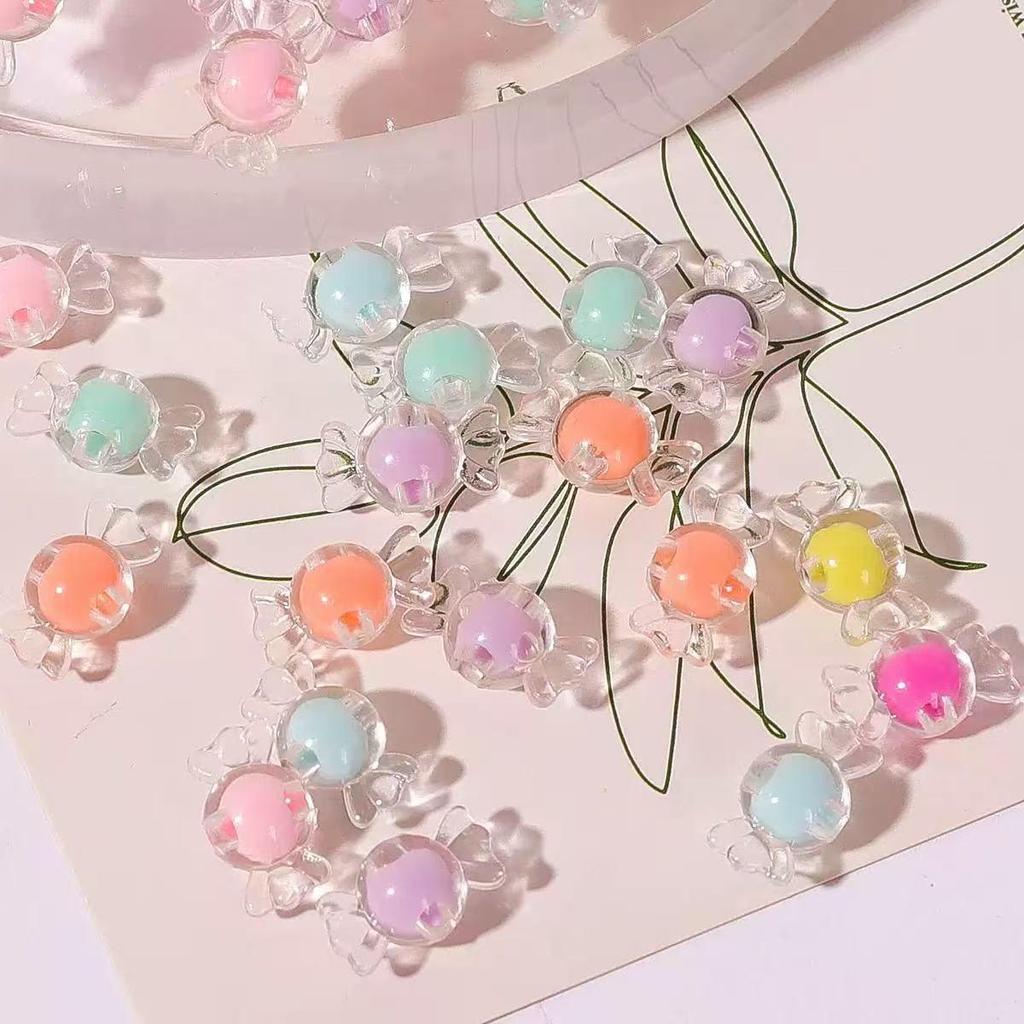 Acrylic Candy-Shaped Transparent Beads for DIY Jewelry and Bracelets