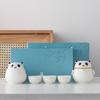 Light Luxury Panda Travel Tea Set, One Pot, Three Cups of Kuaike Cup, High-end Kung Fu Tea Set Gift Box, Business Gift Accompaniment