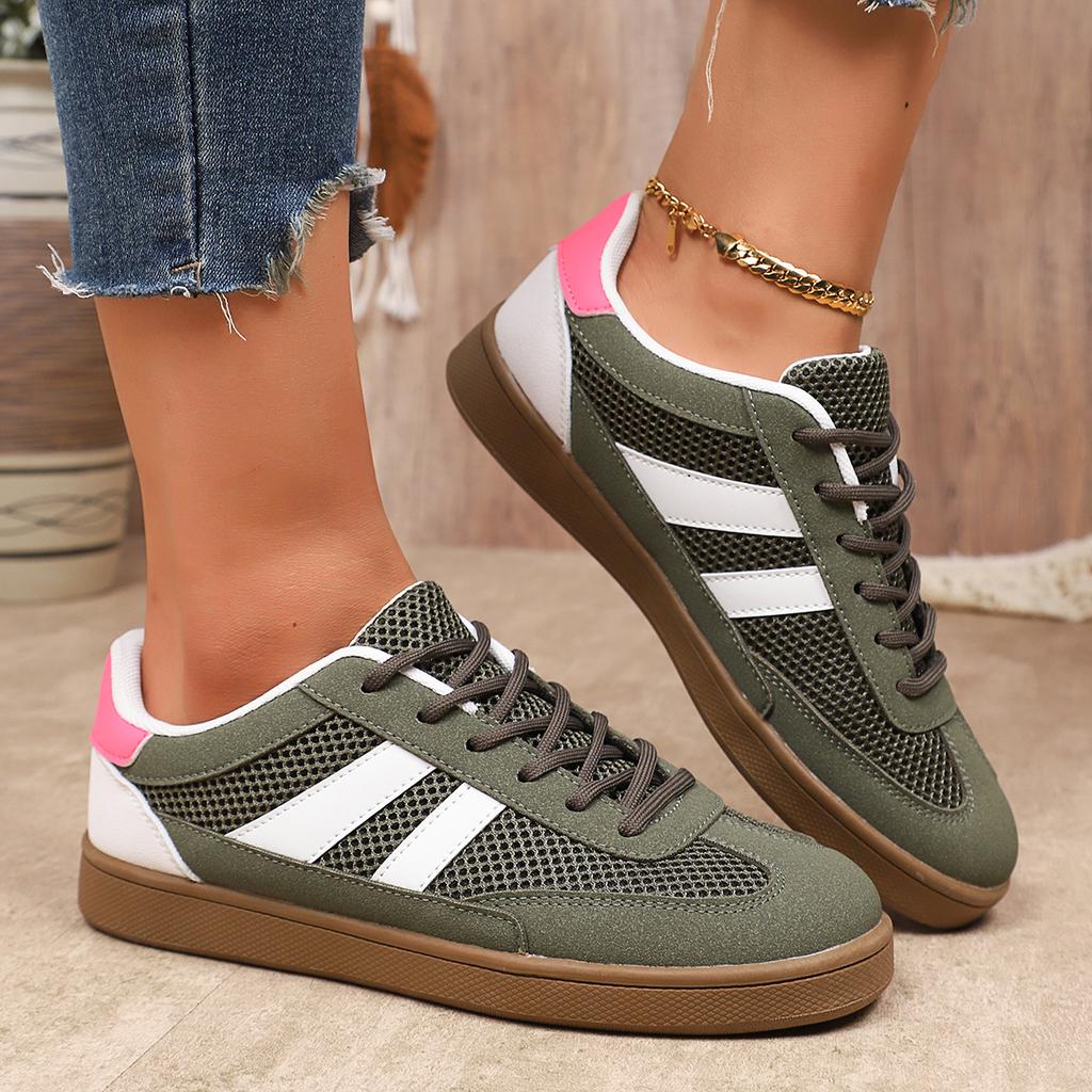 Fashion Breathable Casual Women's Shoes Spring New Style Versatile Sporty Flat Shoes Comfortable Rubber Sole Pure Color Adult Footwear