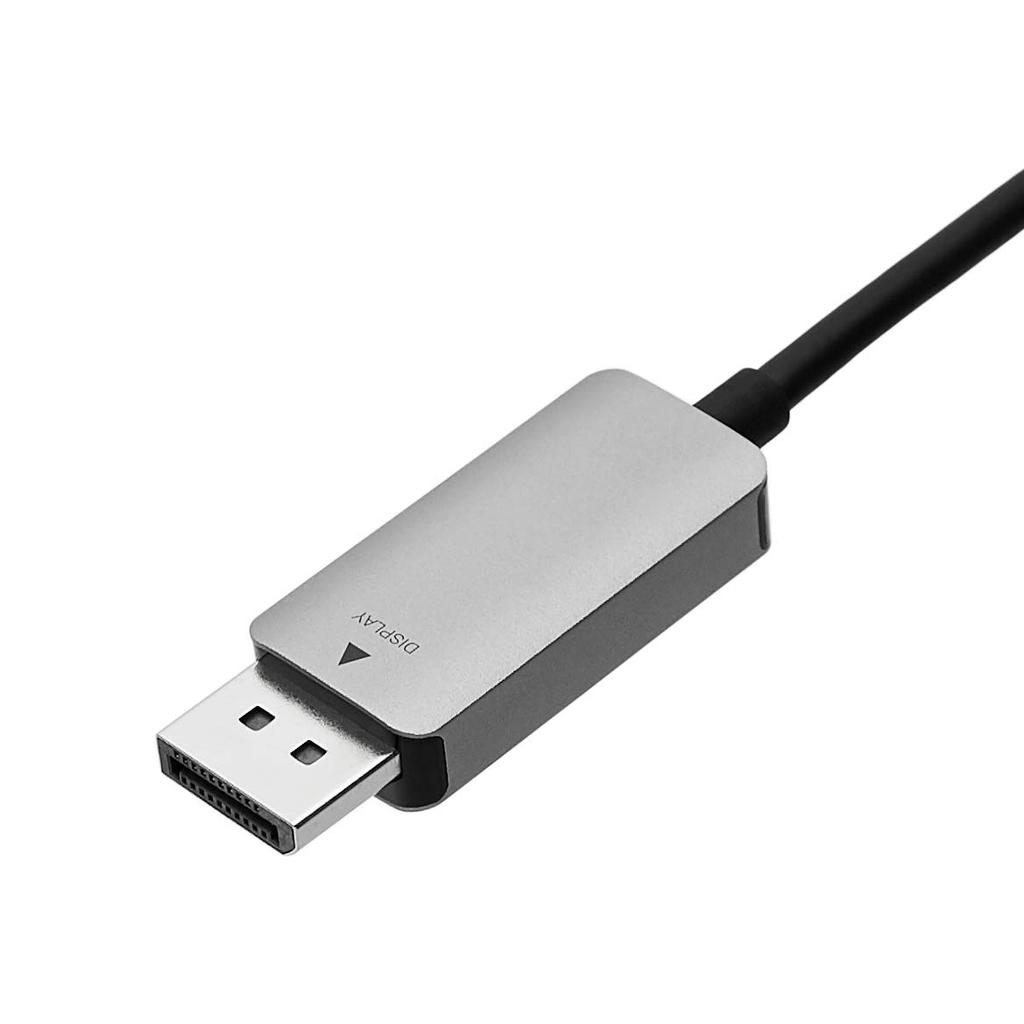 Amazon Basic USB-C DisplayPort Cable for Tablets, Aluminum, 0.9m, Black