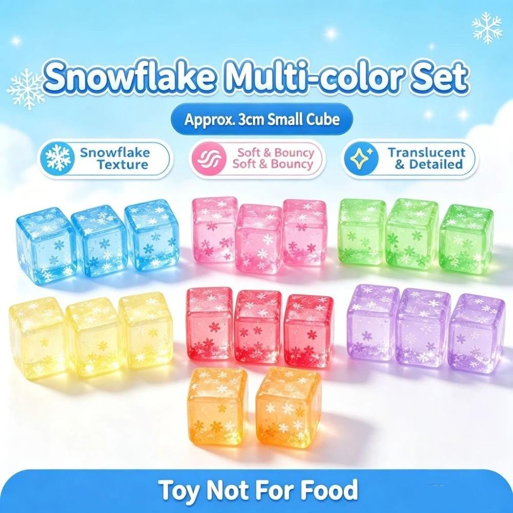 Slow Rebound Snowflake Ice Cube Squishy Toy Slow Rising Sensory Fidget Toy  Reduce Anxiety