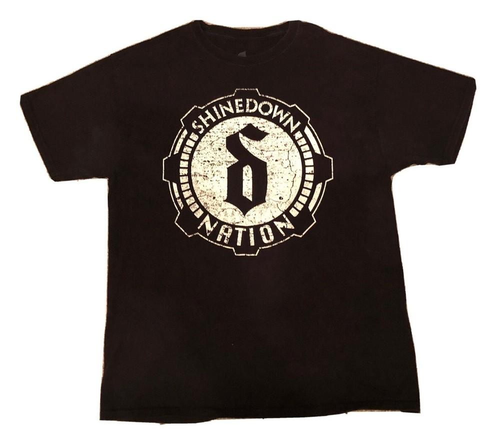 

Retro Music Band Shinedown Nation Shirt Classic Black Men Unisex S5XL Unisex T-Shirt XXXXL