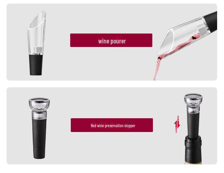 Abridor de vino eléctrico automático recargable - Herramienta multifuncional para el hogar