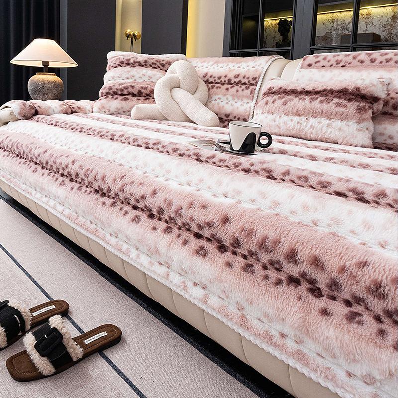 1PC Winter Thickened Sofa Cover Warm Plush Pet-friendly Sofa Towel Mat Non-slip L corner Couch Slipcover for Living Room 