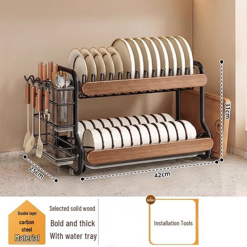 

Handun Stainless Steel 2-Tier Dish Drying Rack