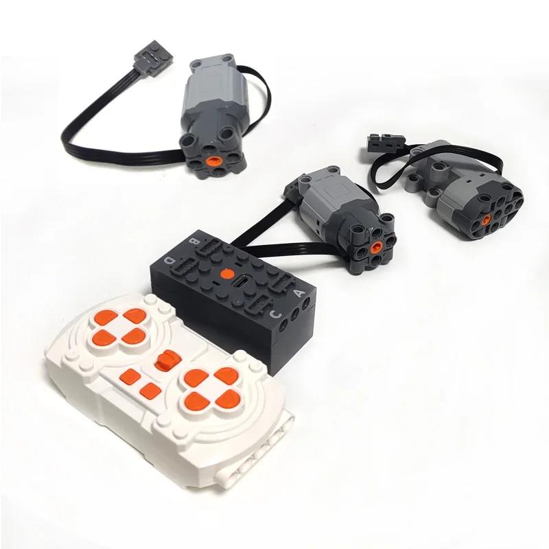 

APP Программируемый Набор Строительных Блоков с Сервомотором и 8-скоростным Пультом Дистанционного Управления, Совместимый с Legoeds PF MOC Системой