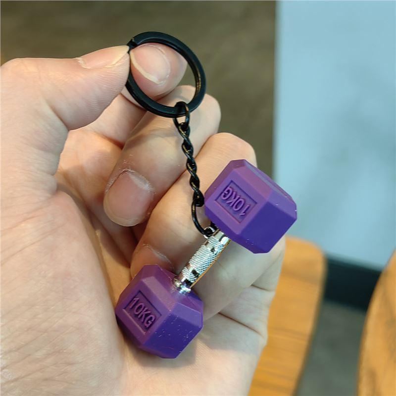 2025 Hantel Schlüsselanhänger Silikon Hantel Schlüsselanhänger Fitnessstudio Geschenke für Fitnessstudio-Liebhaber Fitness Trainer Geschenk Rucksack Autoschlüssel Anhänger