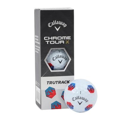 Callaway CHRM TOUR X 24 TRUTRK 3B Golf Sleeved 3er Pack, (Weiß/FF/Herren),