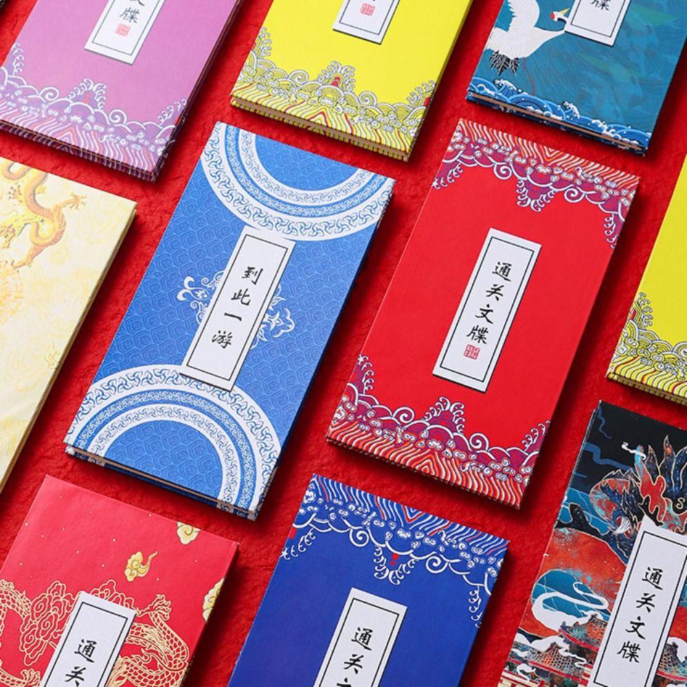 Stamp Edition Retro Court Notebook Blank Inner Page Diary Notepad Writing Paper  Travel check-in