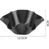 2 Pcs Non Stick Baking Bowls Tortilla Bowl Maker Carbon Steel Baking Molds Black Salad Bowl Pans for Kitchen