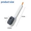 Multifunction Cleaning Shoe Brush Soft Automatic Liquid Shoe Brush Long Handle Clothes Soap Brush with Hook Clean Tool