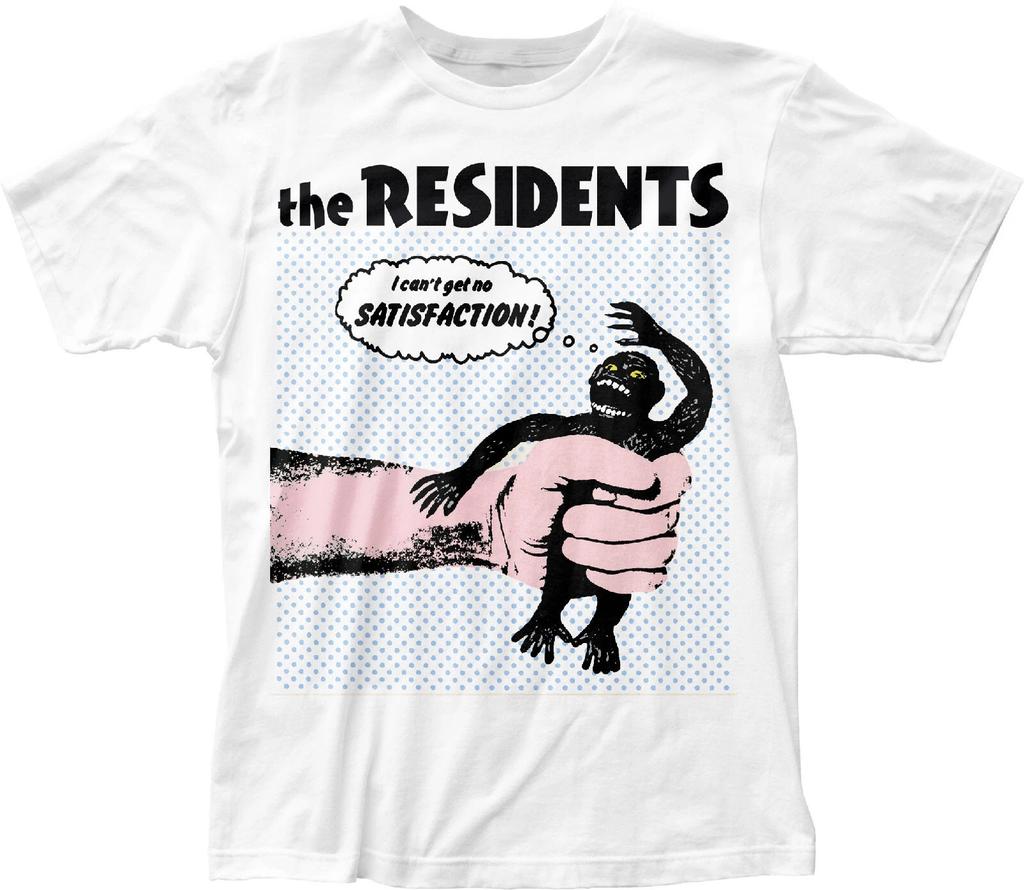 The Residents No Satisfaction Mens T Shirt Rock And Roll Band Tee New White