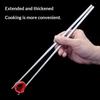 1Pair Stainless Steel Chopsticks Non Slip Tip Heat Resistant Reusable Dishwasher Safe For Home Asian Restaurant Daily Use