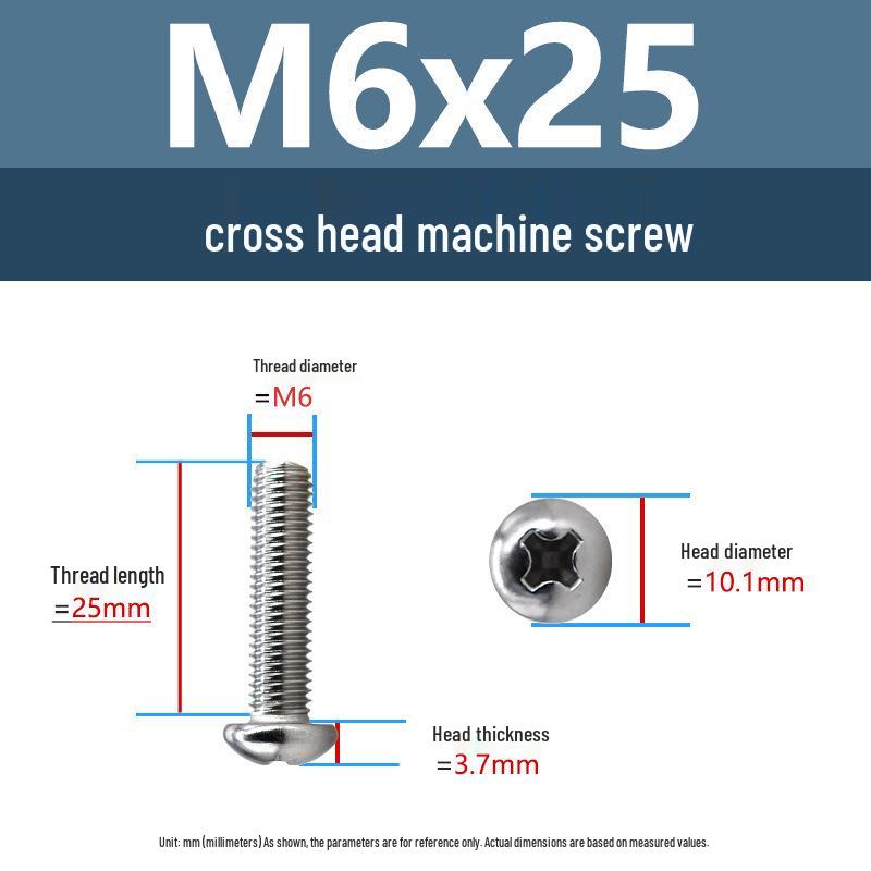 Yigu Direct 304 Edelstahl Kreuzschlitz Senkkopfschrauben M6-M10 Maschinengewinde