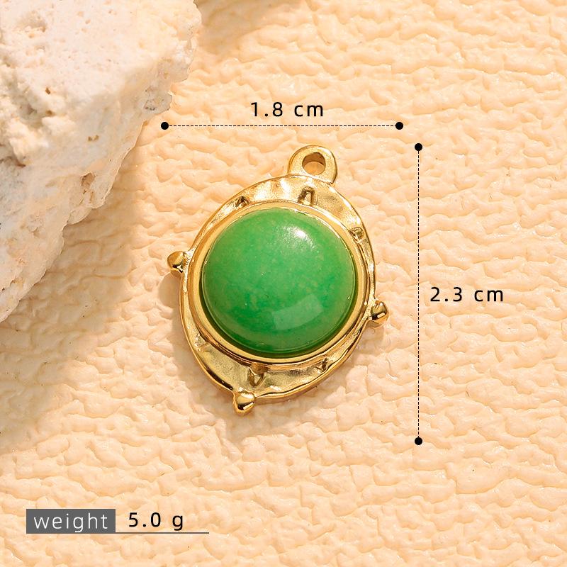 Maillard Style Multicolor Natural Stone Oval and Irregular Pendant, Necklace, Earrings, and Bracelet Accessories