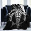 Baphomet Blanket, Warm Home Soft Cozy Portable Fuzzy Throw Blankets for Couch Bed Sofa,Demon Baphomet Satanic Symbol Horror Goat
