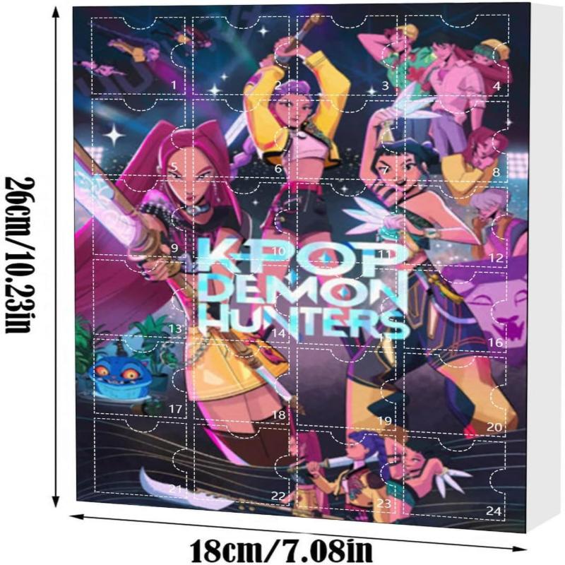 KPOP Demonjegere Jentegruppe Jule Nedtelling Adventskalender Blindboks Akryl Nøkkelring Anheng Bildekorasjon Trendy Leke