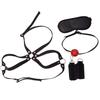 Bdsm Bondage Set Restraint Adult Game Handcuff Neck Collar Wrist Mouth Gag Strap Fetish Sex Toys For Woman Couples No Vibrator
