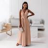 2026 Women's Lace-up V-neck Long Evening Gown - European & American Style