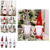 Festive Christmas Wine Bottle Covers Featuring Charming No-face Old Man Design In Red And Gray