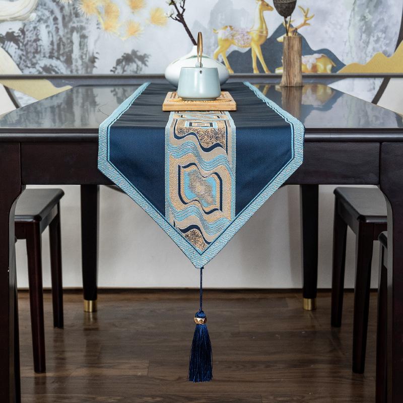 New Chinese-style Tablecloth Vintage Table Runner Tassel Decoration Luxury Home Table Cloth TV Cabinet Doilies Table Decoration