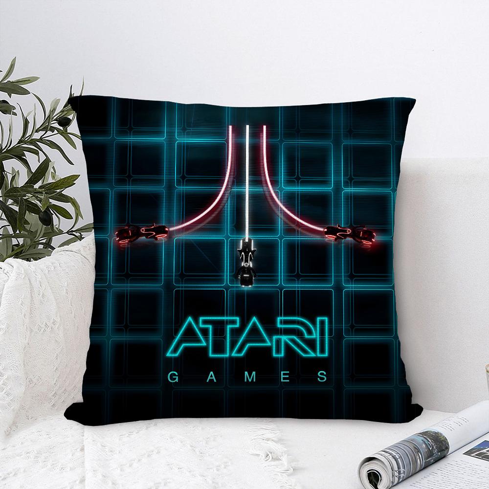 A-AtariS Game Logo Pillow Case Sofa Decorative Home Double-sided Print Plush Square Throw Pillow Covers Cushion Decor Cover