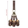 Halloween Witch Potion Bottle Wizard Potions Glass Holder with Cork Stopper and Leather Harness for Women Men