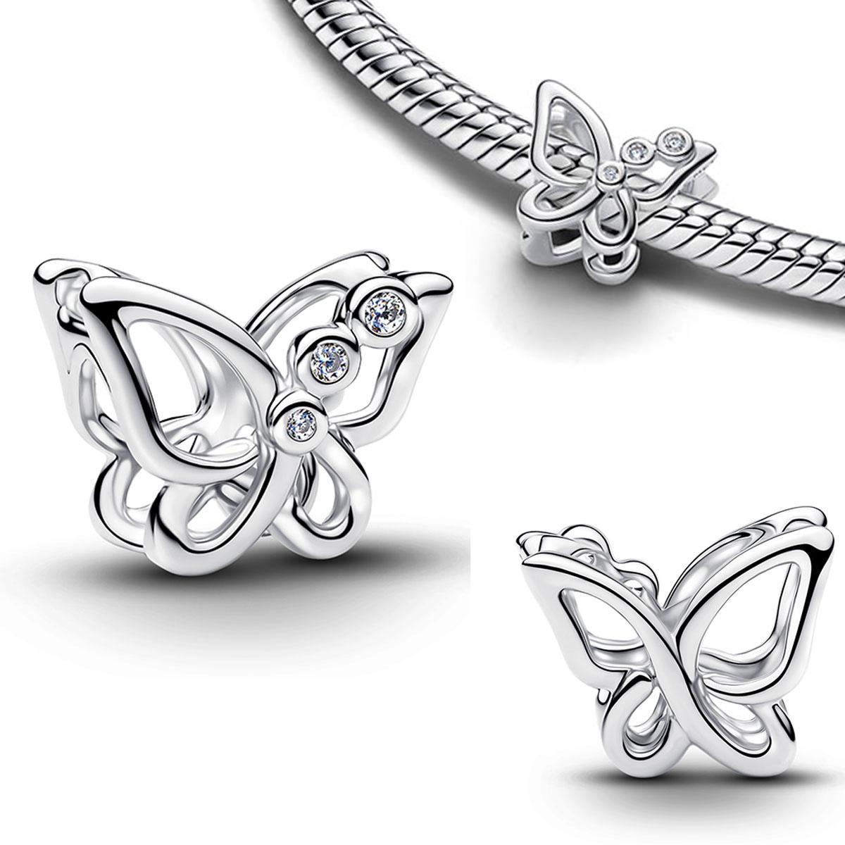 

Summer Original 925 Silver Charms Colorful Butterfly Beads Minimalist Pendants Fit Bracelet Necklace DIY Jewelry Gift