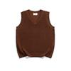 Men's Loose V-Neck Solid Color Sweater Vest - Autumn/Winter Korean Style Sleeveless Knitwear