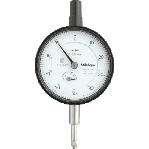

Mitutoyo Standard Dial Gauge, 5mm Measuring Range, with Lugs, Continuous Scale, 2044A