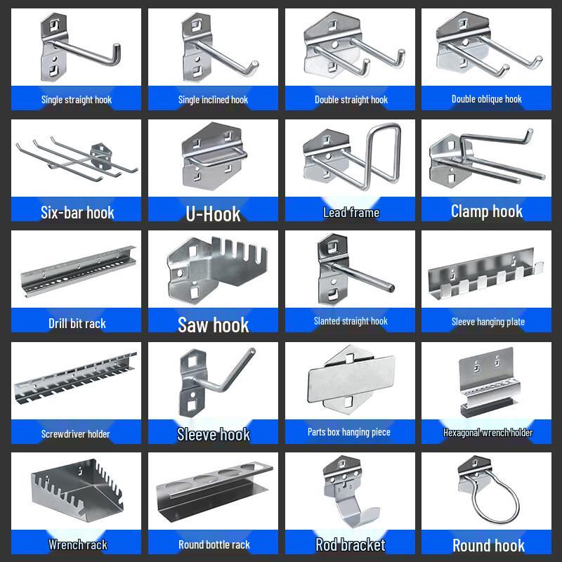 Perforated Board Hook Accessory Set