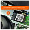 EP-043-BK NGFF A+E-Key Male To NVME M-Key Female Extension Adapter for Laptop Mainboard SSD