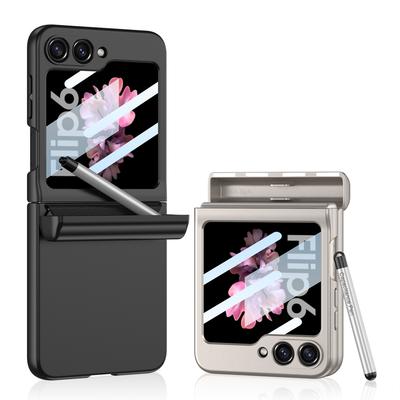 New Model Suitable for Samsung Z Flip6 Mobile Phone Case Magnetic Hinge Hidden Pen Case Flip6 Folding Screen Mobile Phone Case