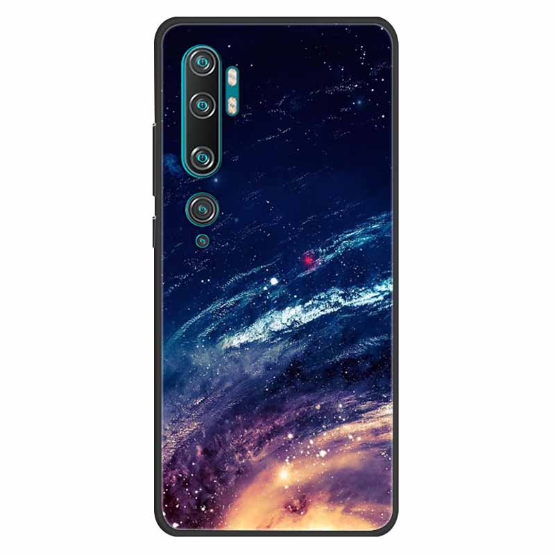 For Xiaomi Mi Note 10 Case Silicone Soft Owl Lion TPU Fashion Back Cover For Xiaomi Mi Note10 Cases Protective Printed Covers