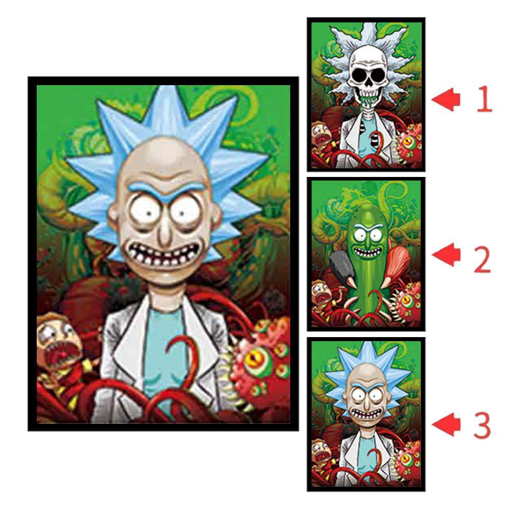 Hello Kitty & One Piece 3D Lentikulärt Pokemon-affisch